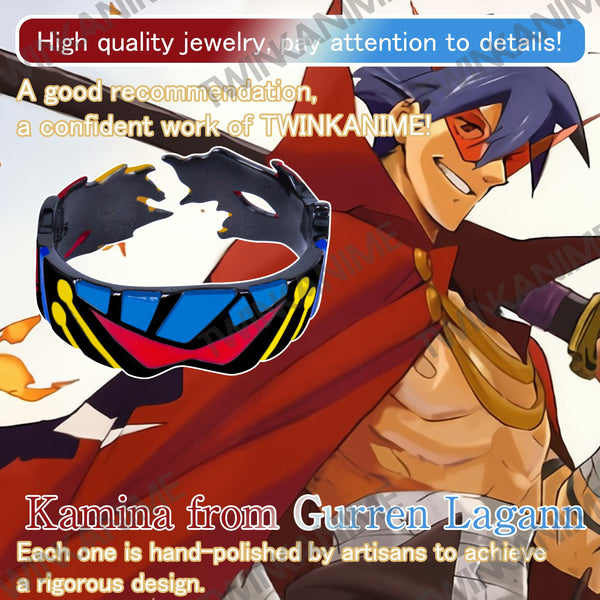 Anime Cartoon Figure Gurren Lagann Kamina Action Figure High Quality S925 Ring for Men - TWINKANIME