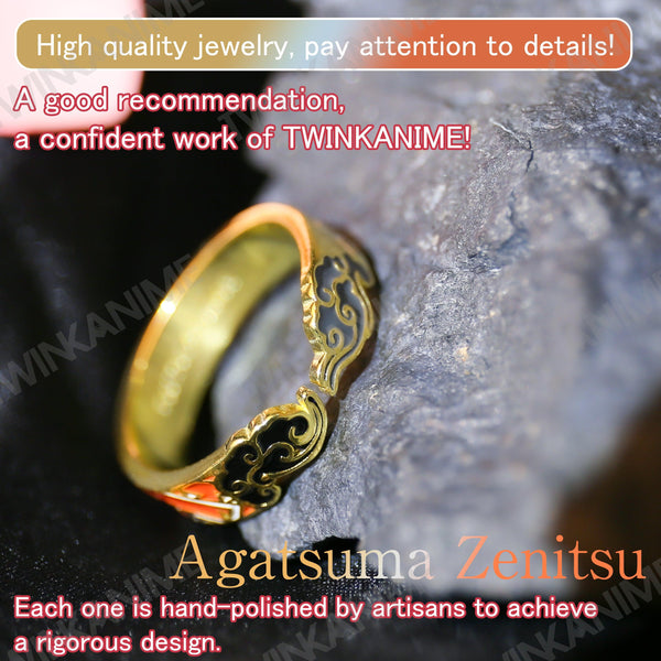 Anime Demon Slayer Agatsuma Zenitsu S925 Ring - TWINKANIME