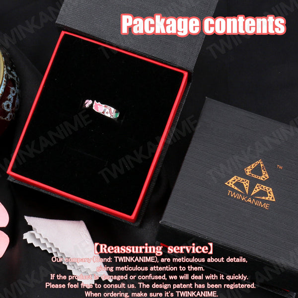 Anime Demon Slayer Kamado Nezuko S925 Ring - TWINKANIME