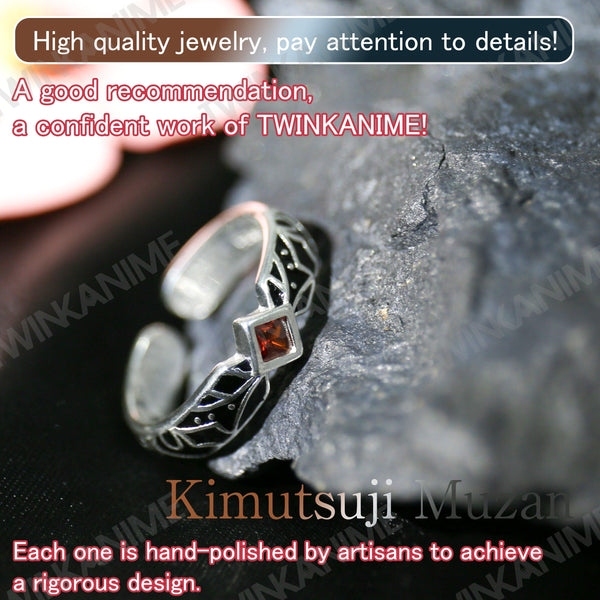 Anime Demon Slayer Kimutsuji Muzan S925 Ring - TWINKANIME