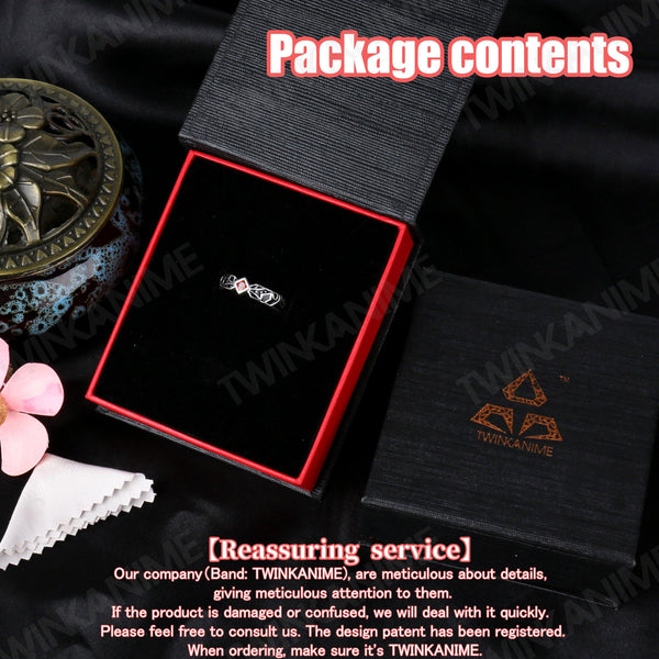 Anime Demon Slayer Kimutsuji Muzan S925 Ring - TWINKANIME
