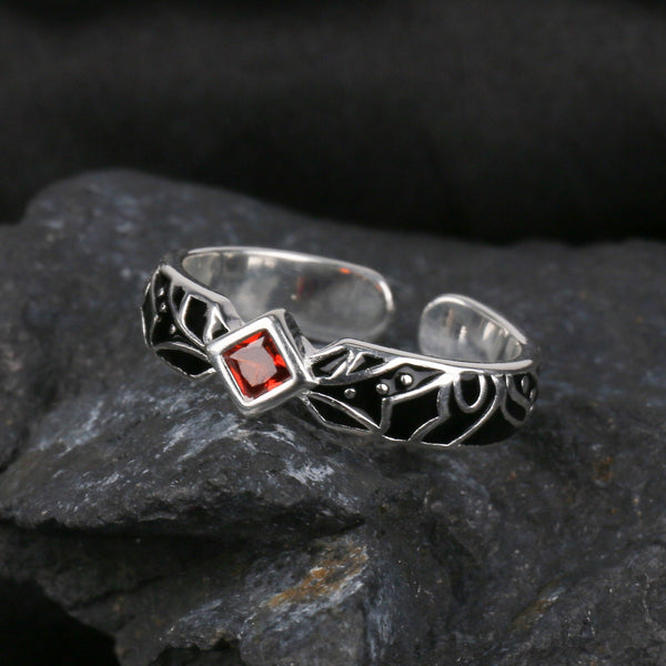 Anime Demon Slayer Kimutsuji Muzan S925 Ring - TWINKANIME