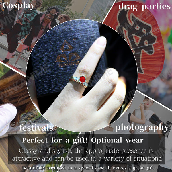 Anime Demon Slayer Tsugikuni Yoriichi S925 Ring - TWINKANIME