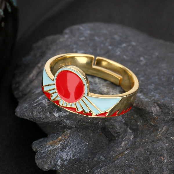 Anime Demon Slayer Tsugikuni Yoriichi S925 Ring - TWINKANIME