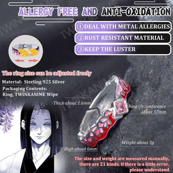 Anime Demon Slayer Ubuyashiki Kagaya S925 Ring - TWINKANIME