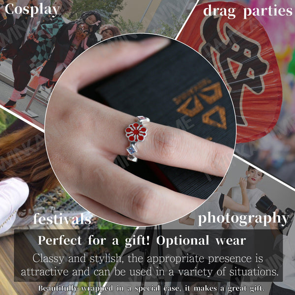 Anime Demon Slayer Uzui Tengen S925 Ring - TWINKANIME