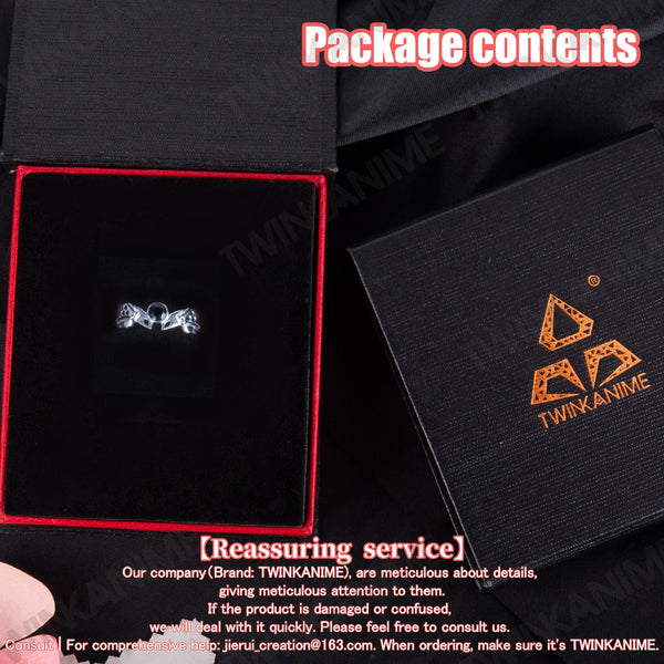 Anime Final Fantasy Sephiroth S925 Adjustable Ring - TWINKANIME