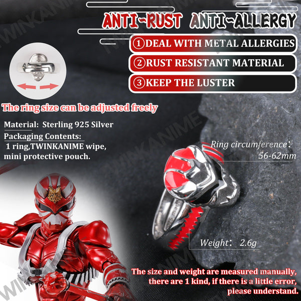 Anime Kamen Rider Hibiki S925 Silver Ring - TWINKANIME