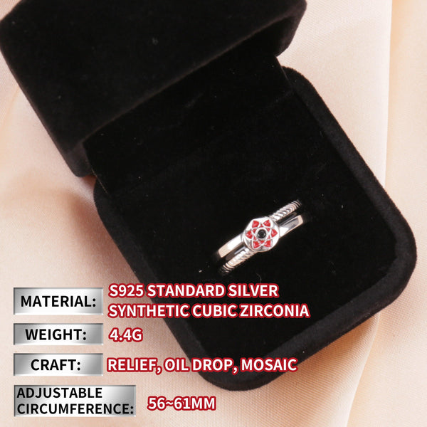 Anime Naruto Sasuke Uchiha Ring S925 Silver - TWINKANIME