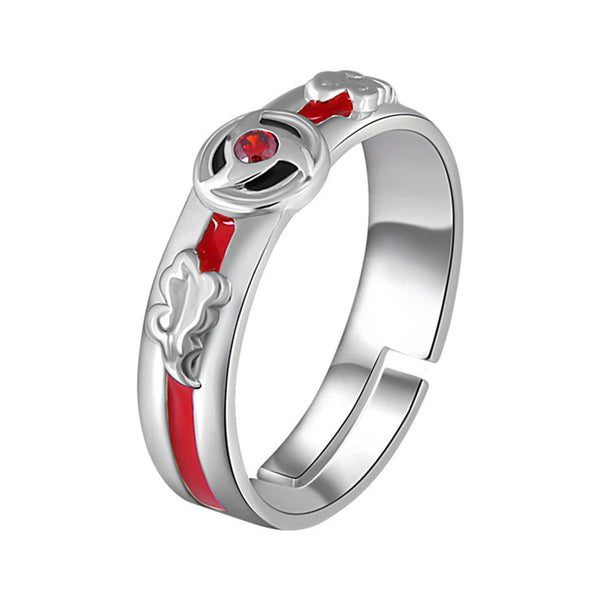 Anime Naruto Uchiha Itachi Ring Mangekyo Sharingan Ring S925 Silver - TWINKANIME