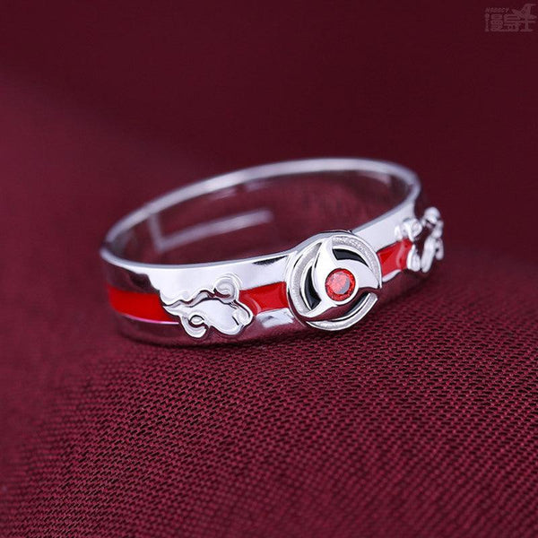 Anime Naruto Uchiha Itachi Ring Mangekyo Sharingan Ring S925 Silver - TWINKANIME