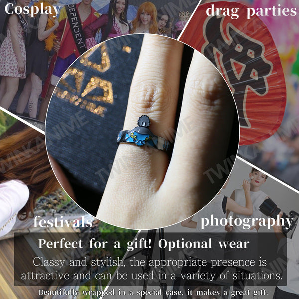 Anime ONE PIECE Jinbe S925 Ring - TWINKANIME