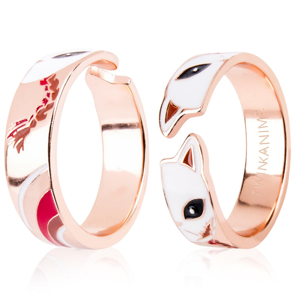 TWINKANIME Demon Slayer Anime Rings S925 Sterling Silver Adjustable About 7-9# For Men Women Friends Colleagues Anime Enthusiasts Festivals Birthdays Christmas Gifts - TWINKANIME