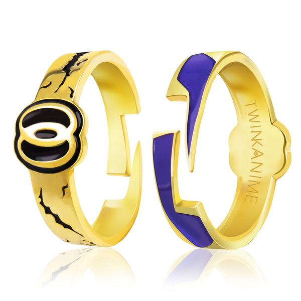 TWINKANIME Demon Slayer Anime Rings S925 Sterling Silver Adjustable About 7-9# For Men Women Friends Colleagues Anime Enthusiasts Festivals Birthdays Christmas Gifts - TWINKANIME