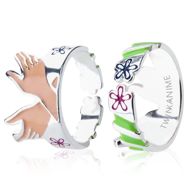 TWINKANIME One Piece Anime Rings S925 Sterling Silver Adjustable About 7-9# For Men Women Friends Colleagues Anime Enthusiasts Festivals Birthdays Christmas Gifts All 9 Style - TWINKANIME