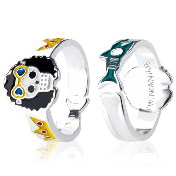 TWINKANIME One Piece Anime Rings S925 Sterling Silver Adjustable About 7-9# For Men Women Friends Colleagues Anime Enthusiasts Festivals Birthdays Christmas Gifts All 9 Style - TWINKANIME